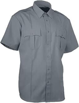 First Class 100% Polyester Short-Sleeve Men's Uniform Shirt Navy Blue