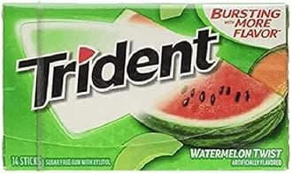Trident Sugar Free Chewing Gum Watermelon Flavor 14 Sticks, 26 G
