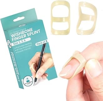Dr. Clarke's Original Wishbone Finger Splints - Size 3, 4, 5 - 3 Pack - Finger Splint, Thumb Splint, Trigger Finger Splint For Thumb, Middle, Pinky or Ring Finger - Finger Hand Brace for Arthritis,