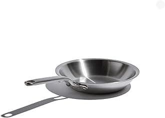 Heritage Steel x Eater 8.5 Inch Frying Pan | Made in USA | 5-Ply Fully Clad Stainless Steel Pan | Stay Cool Handle Design | Induction Ready & Non-Toxic Pan
