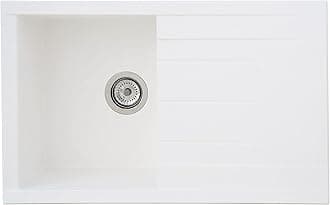 respekta Sink, 60% composite material of minerals and glass fibres, 40% resin, White, 80 cm