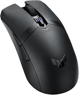 TUF Gaming M4 Wireless Gaming Mouse, dual wireless modes - Bluetooth/RF 2.4 GHz, 12,000 DPI Optical Sensor, 6 Programmable Buttons, PBT top cover with ASUS Antibacterial Guard, Black