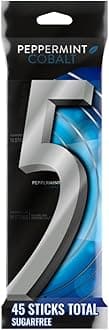 5 GUM Peppermint Cobalt Sugar Free Chewing Gum Bulk, 15 Ct (3 Pack)