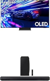 SAMSUNG 77-Inch Class OLED 4K S95D Series HDR Pro Smart TV (QN77S95D, 2024 Model) w QS730D 3.1.2ch Soundbar w/Wireless Dolby Atmos Audio, Q-Symphony, HW-QS730D/ZA (Newest Model)