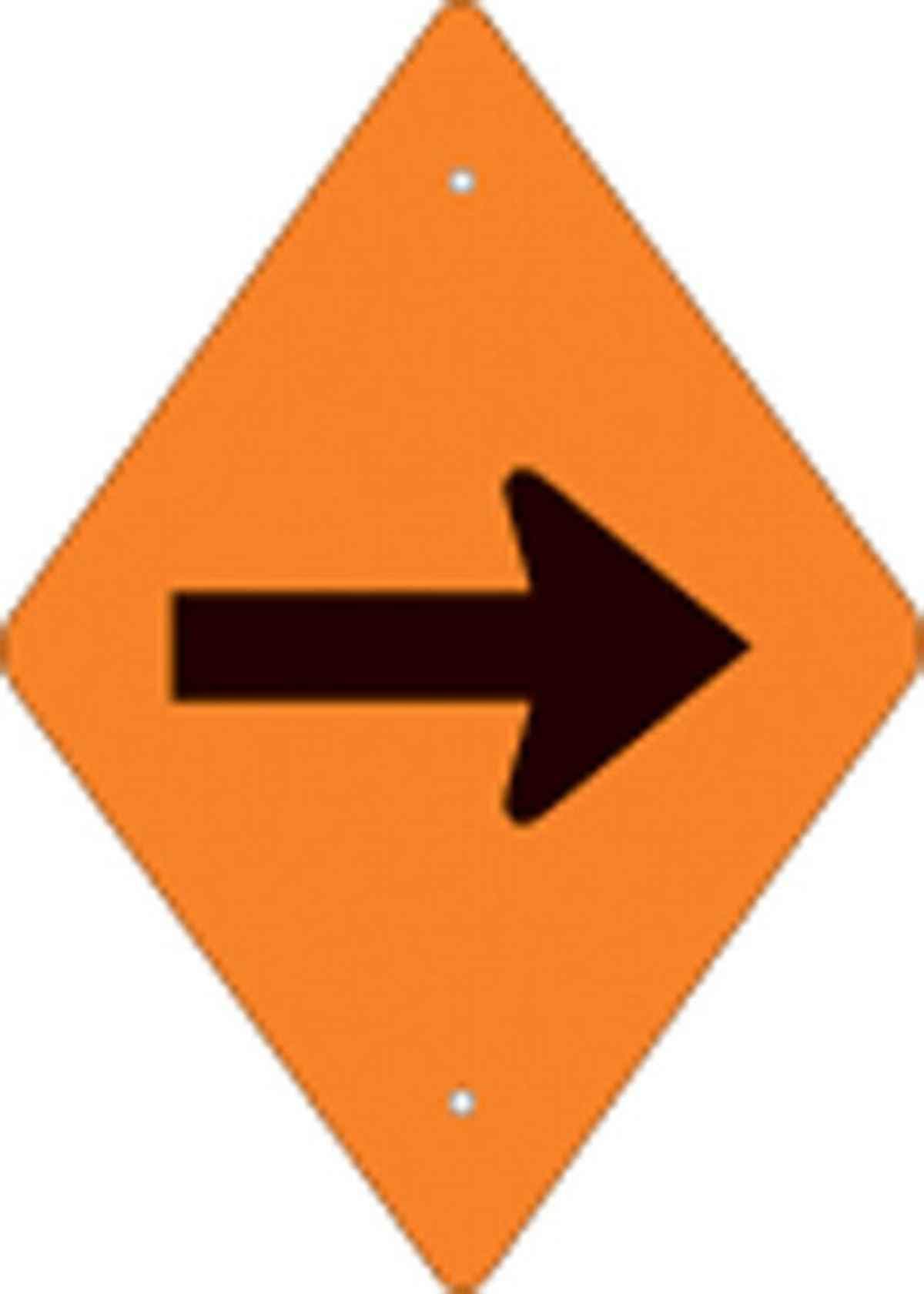 Orange Plastic Reflective Trail Blazer Horizontal Arrow