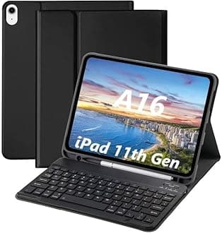 Wireless Keyboard Case with Arabic and English Layout, Rechargeable Bluetooth, Slim Stand Cover,Keyboard Case For (iPad 11th Gen A16 2025)