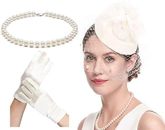 Cizoe Fascinators Hats 20s 50s Hat Pillbox Hat Cocktail Tea Party Headwear with Veil for Girls and Women