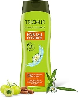 Trichup Hair Fall Control Natural Shampoo - Enriched Amla, Licorice & Bhringaraj - Help to Reduce Hair Fall & Thinning Hair- 400ml