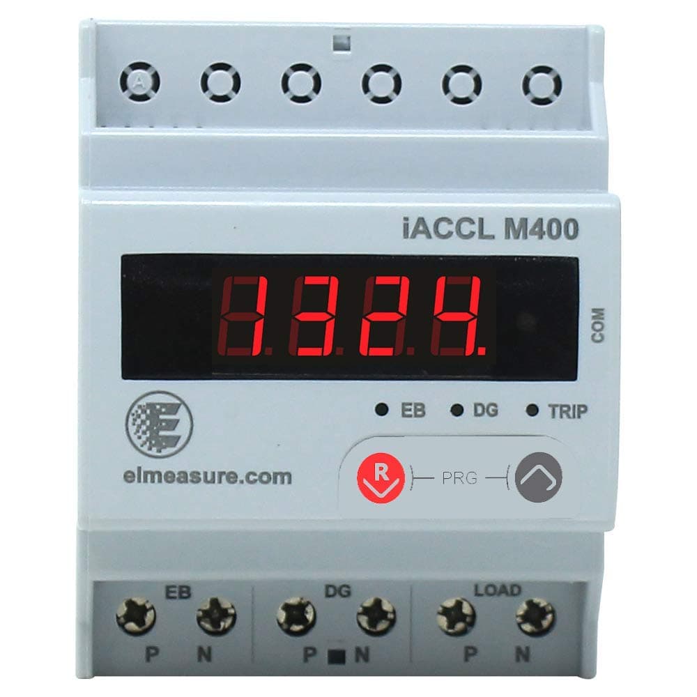 32A 1Ph ACCL (Automatic Phase Changeover with Current Limiter) White Colour with Display