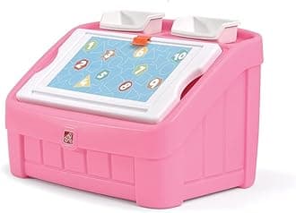STEP2 2-IN-1 TOY BOX & ART LID, PINK