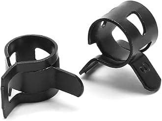 50Pcs Spring Band Clips 5/16" 8mm Air Hose Tube Water Pipe Fuel Hose Line Silicone Vacuum Hose Clamp (Black)