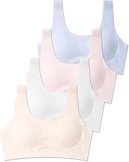 SALIA GIRL Training Bras for Girls 10-16 Sports Seamless Bra with Removable Padding Bras