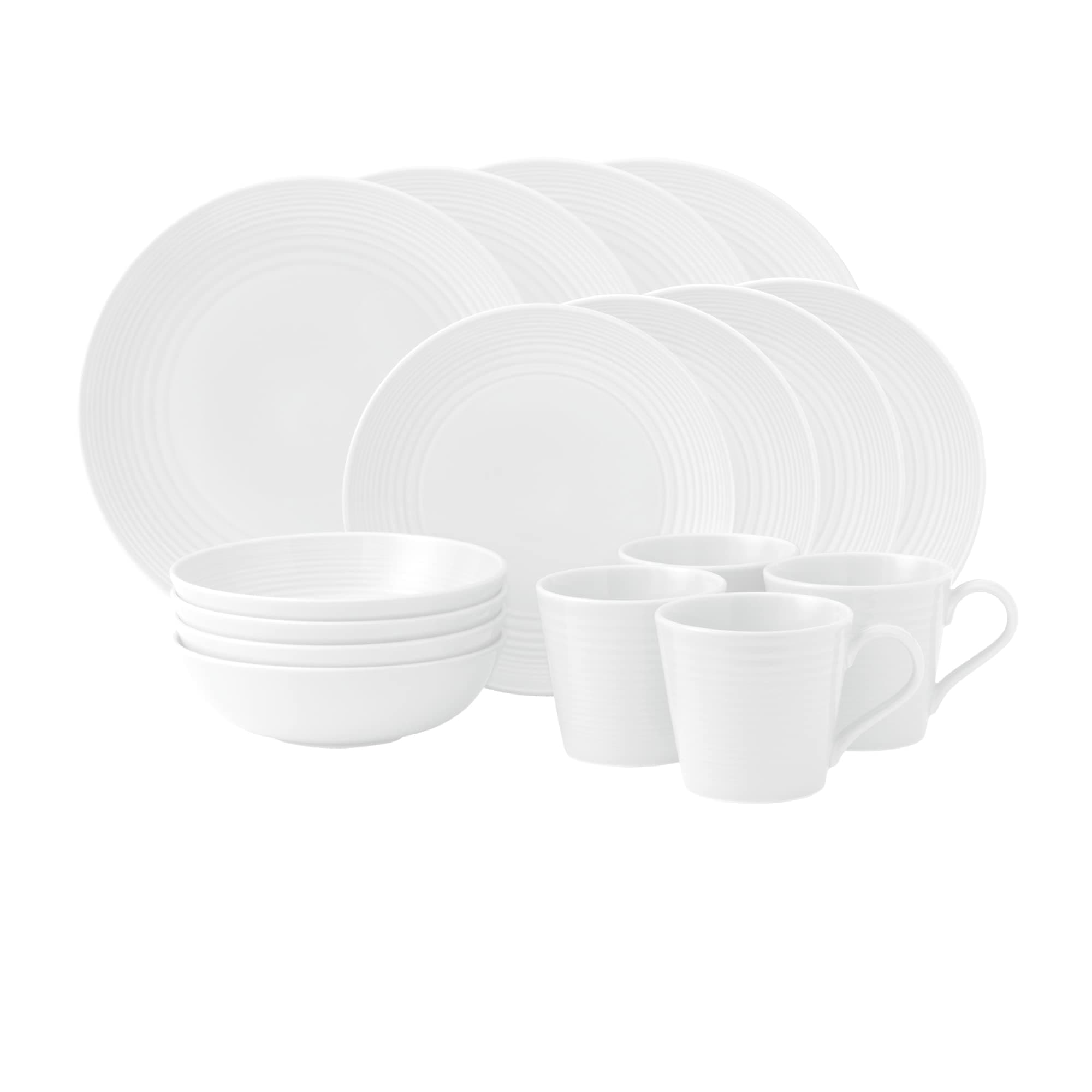 Exclusively for Gordon Ramsay Maze White 16-Piece Dinnerware Set