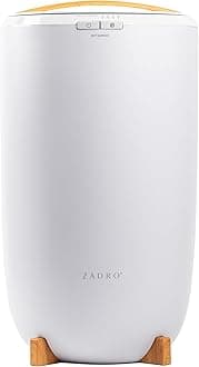 Zadro Large Hot Towel Warmer Bucket Timer Electric Towel Warmer for Bathroom Auto-Shut Off Heated Towel Warmer Spa (Large | 20L | 12" Dia. x 21" Tall, White/Bamboo)