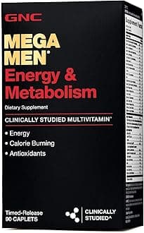 GNC Mega Men Energy & Metabolism Multivitamin | Increased Calorie Burning | 90 Count
