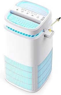 4-in-1 Air Purifiers for Home, Air Ionizer Negative Ion Generator, H13 HEPA Filter, UV, Covers 1250 Ft² 99.97% Removal Rate for Pollen Smoke Pet Dander Air Cleaner for Bedroom, MJ002H, White