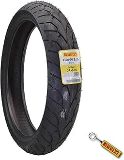 Pirelli Night Dragon 130/60B19 M/C 61H REINFTL Cruiser Motorcycle Front Tire - Superior Traction & Handling for High-Performance Cruisers w/Keychain