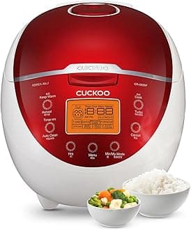 Cuckoo CR-0655F 6 Cup Electric Warmer Rice Cooker, 110v, Red by Cuckoo