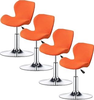 ELYSYSRL Bar Stool Cover Set of 2/4/6 Shell Back Adjustable Swivel Bar Stools Slipcover,Barstool Protector Covers for Dining Room Kitchen (Color : #9, Size : 4pcs)