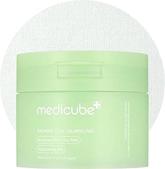 medicube Toner Pads Exosome CICA Tea Tree Calming Toner Pad for Sensitive Skin | Centella Asiatica for Redness, Breakouts | Low-irritating & Hydrating Care | Korean Skincare, 100 Pads (1 Pack)