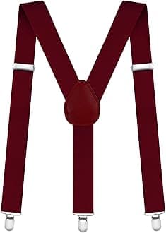 Mens Braces, Mens Suspenders with Strong Metal Clips, 3.5cm Wide Heavy Duty Suspenders for Men Women Business Wedding Casual
