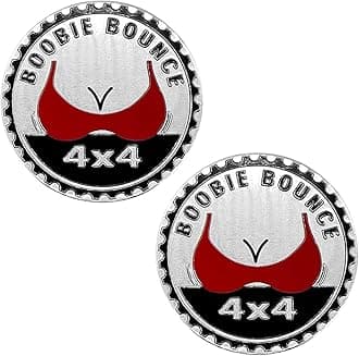 Booble Bounce Badge Rated Car Emblem, 4 x 4 3D Metal Car Badge Decals Stickers Round Emblem Decals, Auto Exterior Emblems Badge Compatible with Vehicles Trucks SUV RV (Booble Bounce/2PCS)