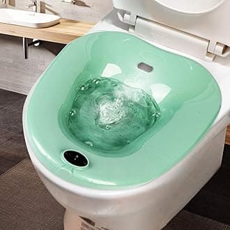 Soothic Sitz Bath for Over The Toilet Postpartum Care, Hemorrhoids Postpartum Treatment,Toilet Hip Bath tub & Flusher,User-friendly design,upgradedsurf