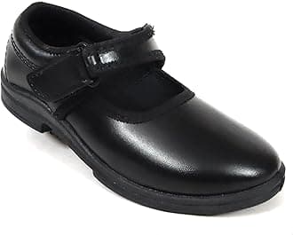 - Girls Black School Shoes Ankle Deluxe (V) Ballerina