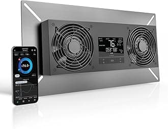 AIRTITAN T8, Crawlspace Basement Ventilator Fan, with WiFi App-Compatible Temperature Humidity Controller, IP-55 Rated, Exhaust