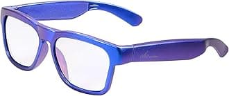 OhO Bluetooth Sunglasses,Voice Control and Open Ear Style Smart Glasses to Listen Music and Calls,UV400 Polarized Lens, Shiny blue frame-Blue light blocking lens, Adult