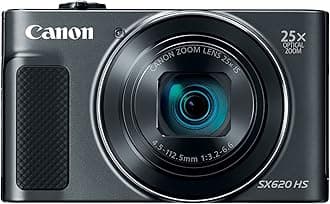 PowerShot SX620 HS 20.2 MP Digital Compact Camera (3 Inch Display, 25 x Optical Zoom, Wi-Fi, NFC, Full HD Video) - Black