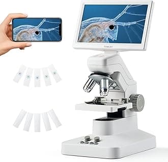DM301 Pro Microscope for Kids Adults Students, Digital Microscope with 7" Screen, USB & HDMI Output, Wireless Biological Educational Science Scope Camera with Slides Kits for Classroom Home Lab