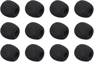 12 PCS Lavalier Microphone Windscreen Foam Cover Lapel Mic Mini Windscreen Cover, Mini Size Foam Windscreen Cover Lapel Microphone Replacement Kit(7mm/0.27" diameter)