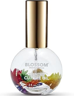 Blossom Cuticle Oil for Nails, Hydrating, Moisturizing, Scented Nail Oil Cuticle Care, Infused with Real Flowers, Made in USA, 0.5 fl. oz, Mandarin Orange