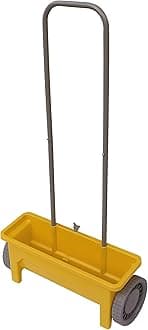 forestfox 12L Grass and Lawn Seed Spreader with Large Wheels and long Handles - Adjustable Setting 110 x 565 x 210mm, Dry fertiliser, salt, Grit
