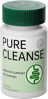 Pure Cleanse Tablet,Gut & Colon Detox,Relieve Constipation,Bloating,Bowel Cleanse,Digestive Support, Nature Herbal Formula,30 Heart-Shaped Tablet