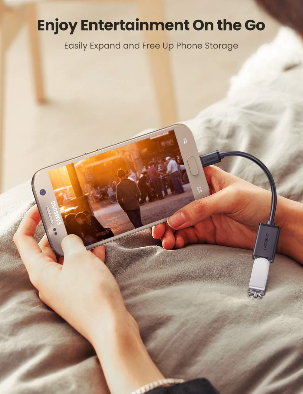 UGREEN 10396P USB 2.0 Micro-USB OTG Black – (USB 2.0, Micro-USB OTG, Cable Adapter Male/Female Cable Adapter, 0.12 M, Package of 2 pieces, Black