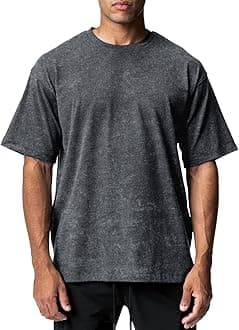 Men's Cotton Short Sleeve Crew Neck Shirts Athletic Tops Tees Oversized Gym Clothes for Men S-XXL