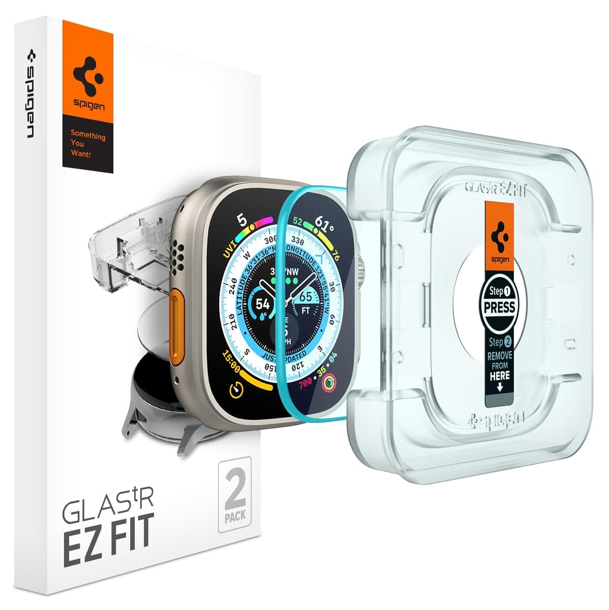 Tempered Glass Screen Protector [Glas.tR EZ Fit] designed for Apple Watch Ultra 3 / Ultra 2 / Ultra (49mm) - 2 Pack