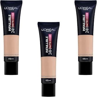 3 x New L'Oreal Infallible 24H Matte Cover Foundation 30ml - 175 Sand[Amazon-developed Certification] Compact by Design