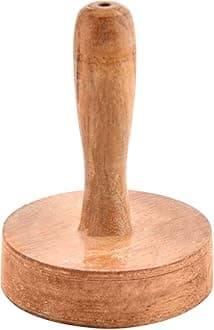 PTR Wooden Paratha Presser, Roti Fluffer, Seker, Masher - Perfect Kitchen Tool for Making Delicious Parathas and Mashing Pav bhaji and Vegetable - (Set of 1)