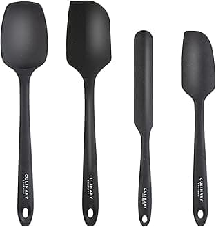 4-Piece Silicone Baking Spatula Set - Rubber Spatulas Silicone Heat Resistant, BPA-Free - Spatula Set for Nonstick Cookware - Baking Essentials