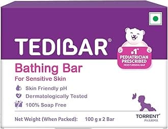 Moisturising Baby Bathing Bar 100x2g (Pack of 1) 100% Soap Free No. 1* Pediatrician Prescribed Moisturising Bar - By Torrent Pharma