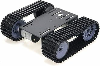 Premium Robot Tracked Car Chassis Kits with 2pcs DC Motor, Caterpillar Moving Robotic Tank Platform with 2pcs Tracks for Arduino Raspberry Pie Microbit Python DIY
