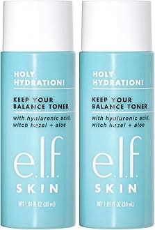 Skin Holy Hydration! Keep Your Balance Toner Mini, Gentle, Refreshing, Removes Makeup & Impurities, Hydrates, Cleanses, Soothes, Infused with Hyaluronic Acid, Witch Hazel and Aloe (Pack of 2)
