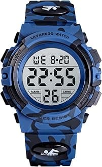 Kids Watch,Boys Watch for 3-15 Year Old Boys,Digital Sport Outdoor Multifunctional Chronograph LED 50 M Waterproof Alarm Calendar Analog Watch for Children with Silicone Band,Kids Gift