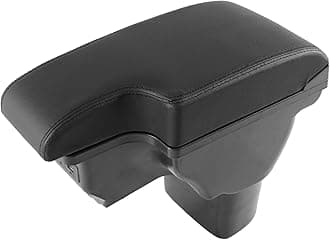 Consoles Armrest for Nissan Juke 2010-2017 Center Console Box Armrest Box Double Layer Storage with USB Port (All Black)