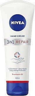 NIVEA 3-in-1 hand cream (100 ml), rich skin cream with dexpanthenol for intensive care, hand care for very dry and cracked hands