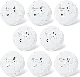 Geevon 8 Pack Water Leak Detectors, 100dB Water Sensor Alarms Flood Detector for Basements, Bathrooms, Laundry Rooms, Kitchens, Garages, and Attics, Water Alarms Battery-Operated (Battery Included)