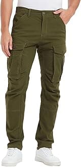 Men's Cargo Pants Slim Fit with Articulated Knees